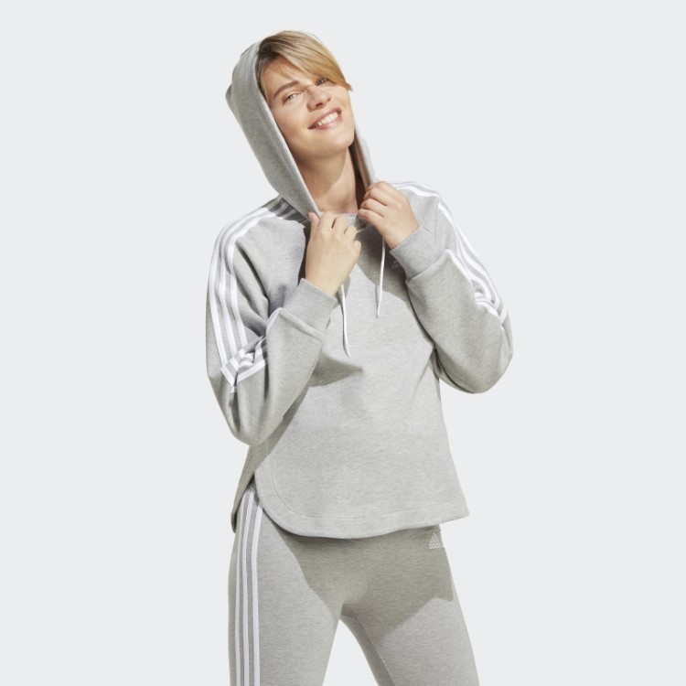 Moletom Com Capuz Para Gestante Adidas Cinza Médio