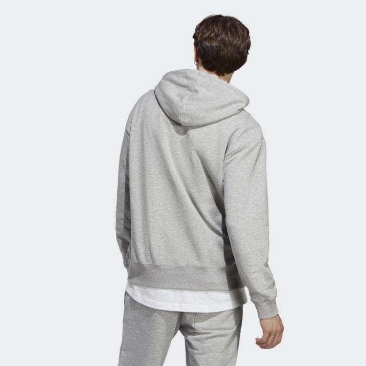 Moletom Com Capuz Adidas All Szn French Terry Cinza Médio