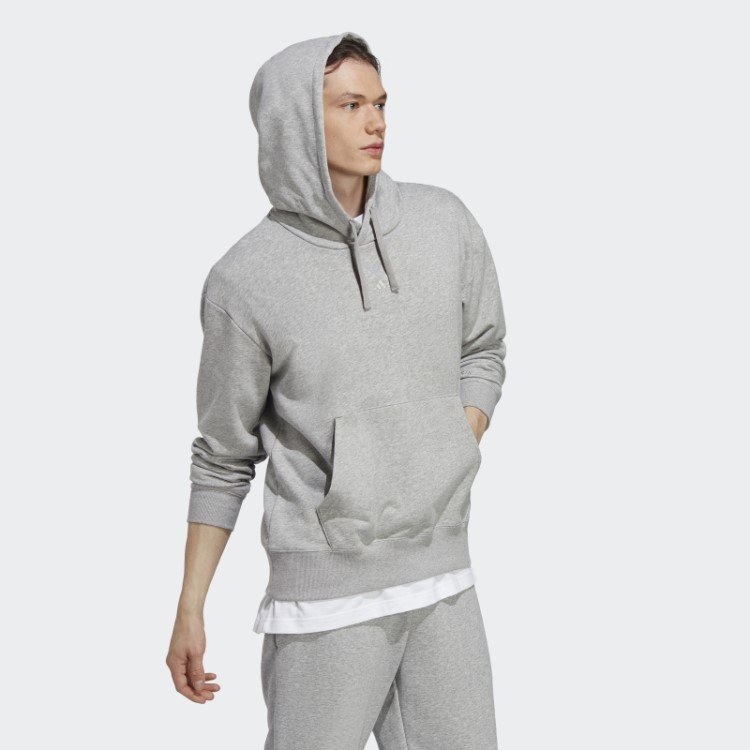Moletom Com Capuz Adidas All Szn French Terry Cinza Médio