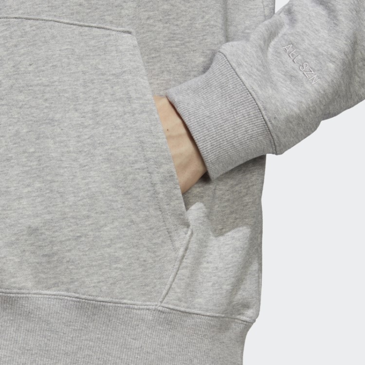 Moletom Com Capuz Adidas All Szn French Terry Cinza Médio