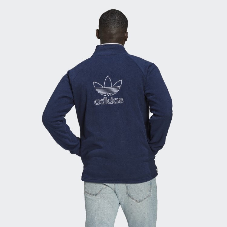 Jaqueta De Lã Adicolor Classics Trefoil Teddy Adidas Night Indigo
