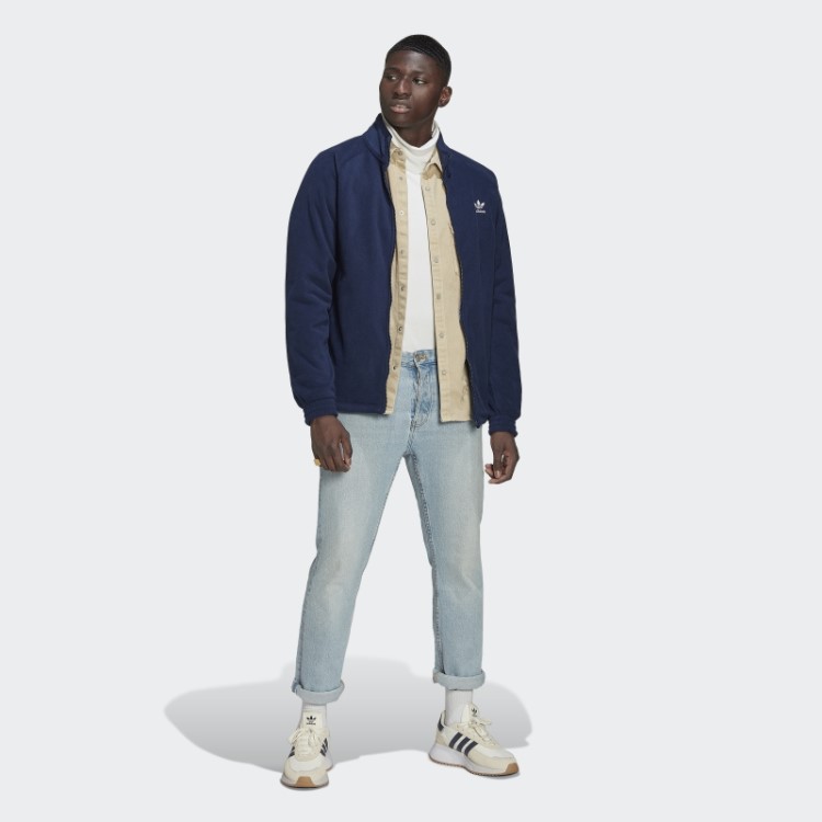 Jaqueta De Lã Adicolor Classics Trefoil Teddy Adidas Night Indigo