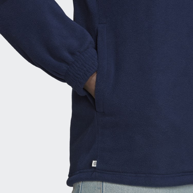 Jaqueta De Lã Adicolor Classics Trefoil Teddy Adidas Night Indigo