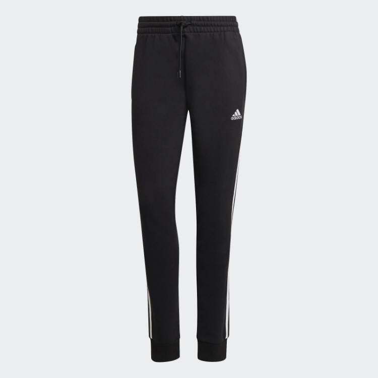 Adidas Essentials 3 Stripes French Terry Jogger Com Punho Preto