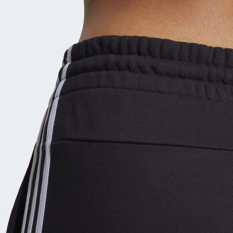 Adidas Essentials 3 Stripes French Terry Jogger Com Punho Preto