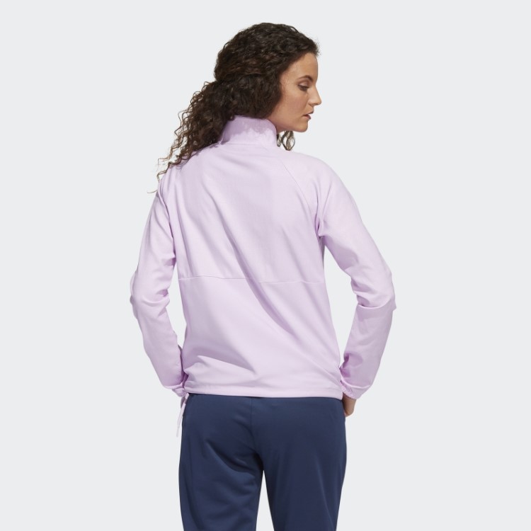 Pulôver 1/4 De Pressão Em Relevo Lilás Adidas