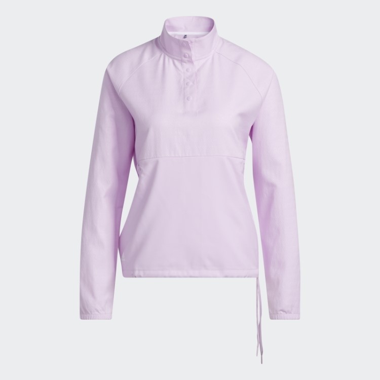 Pulôver 1/4 De Pressão Em Relevo Lilás Adidas