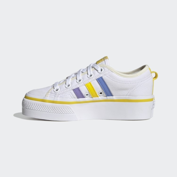Sapatos De Plataforma Nizza Brancos Da Moda Adidas