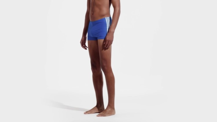 Boxers De Natação Clássicas Com As 3 Riscas Adidas Azuis