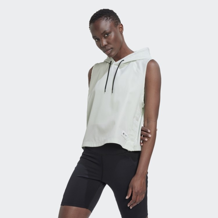 Parley Run For The Oceans Top Com Capuz Verde Adidas