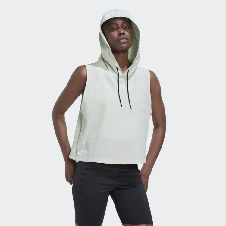Parley Run For The Oceans Top Com Capuz Verde Adidas