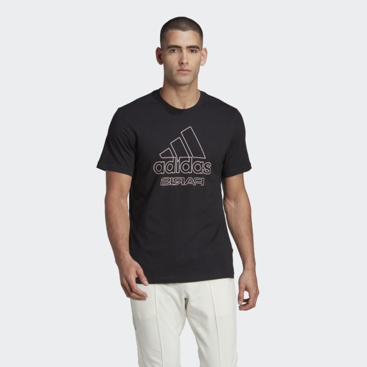 Paris T-shirt Gráfico Preto Adidas