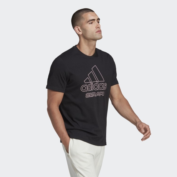 Paris T-shirt Gráfico Preto Adidas