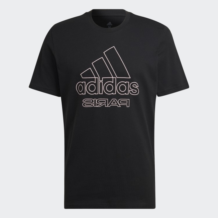 Paris T-shirt Gráfico Preto Adidas