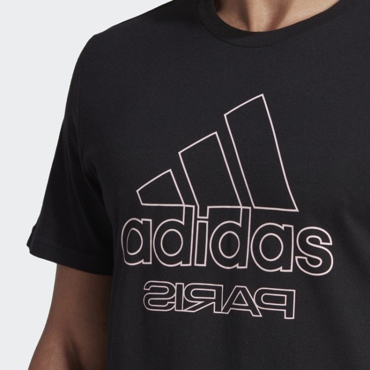Paris T-shirt Gráfico Preto Adidas