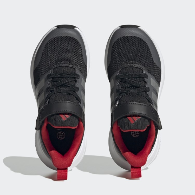 Sapato Adidas Fortarun 2.0 Prata Cloudfoam Elástico Com Cadarço E Tira Superior