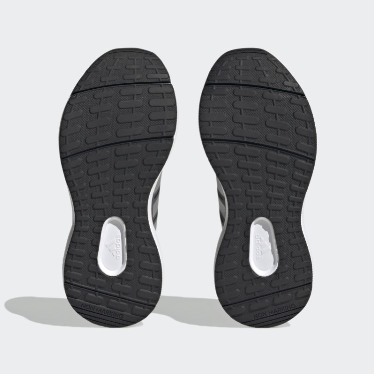 Sapato Adidas Fortarun 2.0 Prata Cloudfoam Elástico Com Cadarço E Tira Superior