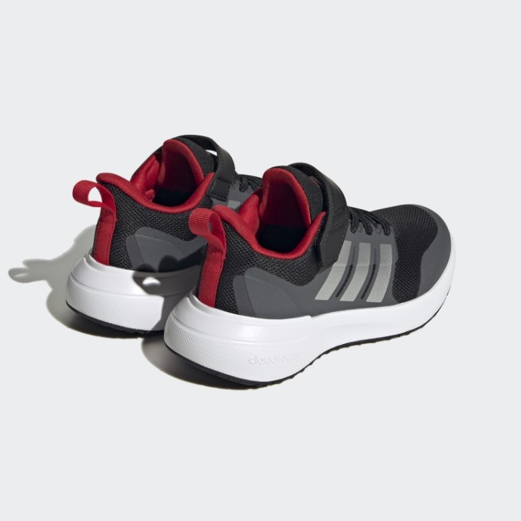 Sapato Adidas Fortarun 2.0 Prata Cloudfoam Elástico Com Cadarço E Tira Superior