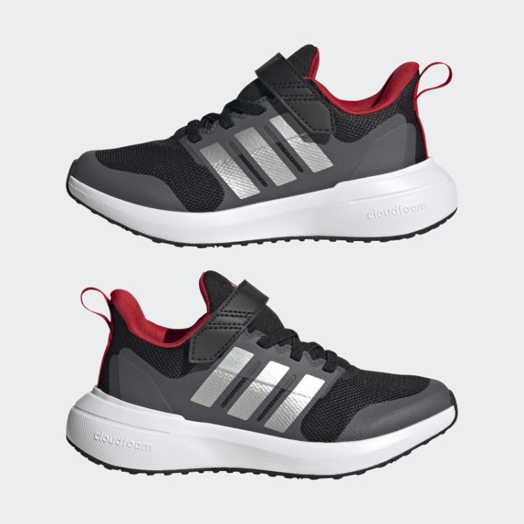 Scarlet Adidas Fortarun 2.0 Cloudfoam Sapatos De Renda Elástica Com Tira Superior