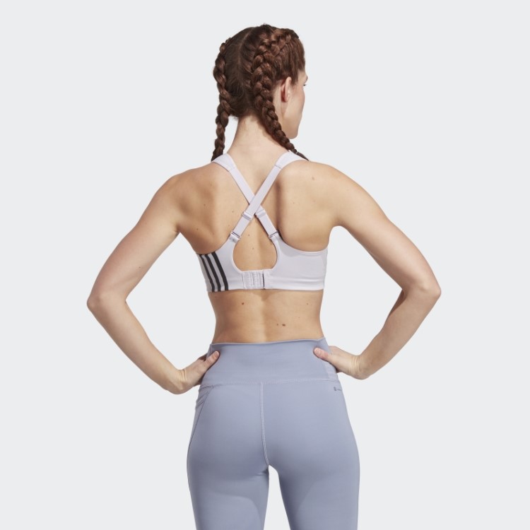 Sutiã De Alto Suporte Para Treino De Impacto Adidas Tlrd Hot Dawn Prateado