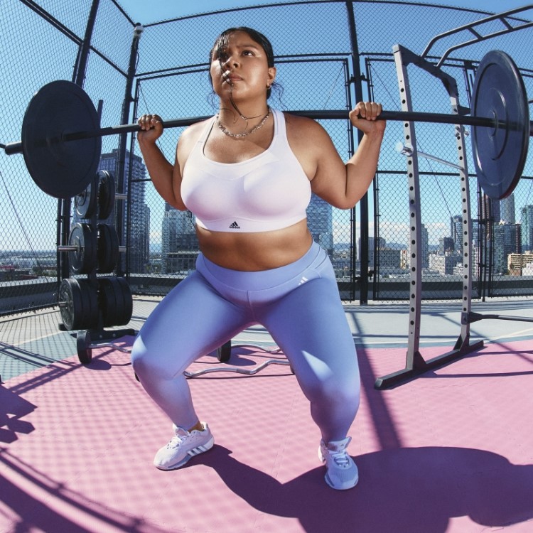 Sutiã De Alto Suporte Para Treino De Impacto Adidas Tlrd Hot Dawn Prateado