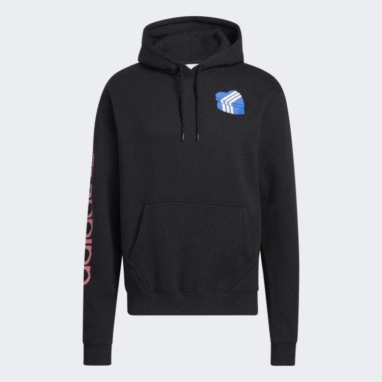 Moletom Com Capuz Caixa De Coração Og Preto Adidas