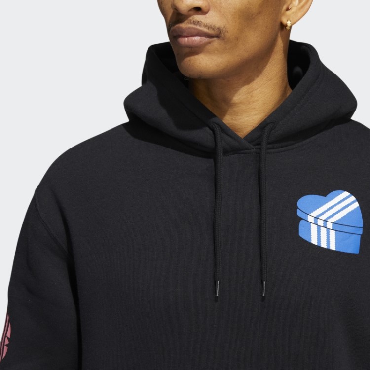 Moletom Com Capuz Caixa De Coração Og Preto Adidas