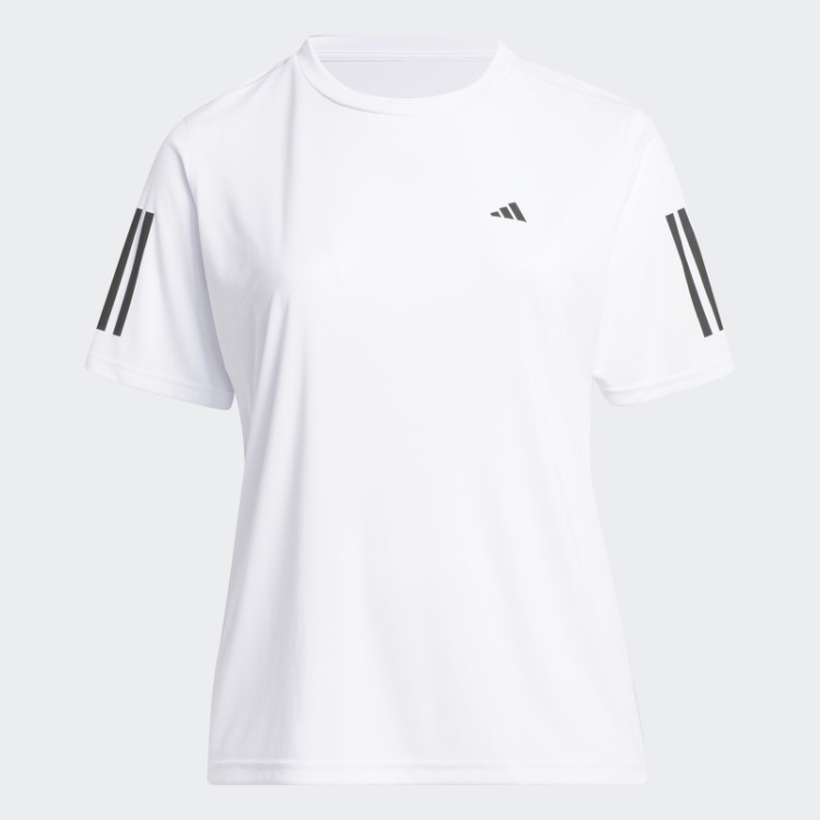 Branca Possui A Camiseta Run (tamanho Grande) Adidas