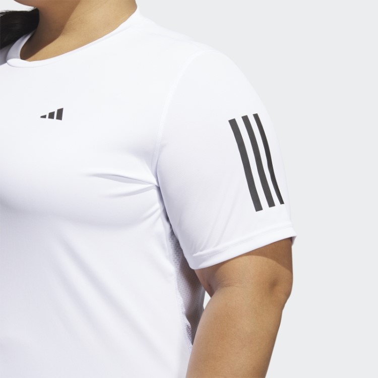 Branca Possui A Camiseta Run (tamanho Grande) Adidas