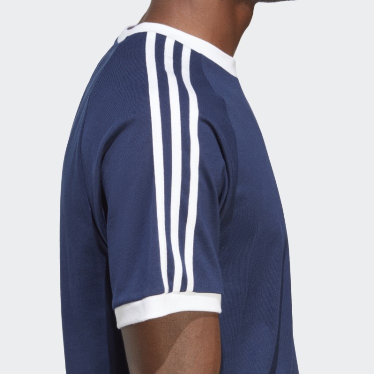 Camiseta Com As Três Listras Adidas Night Indigo Adicolor Classics