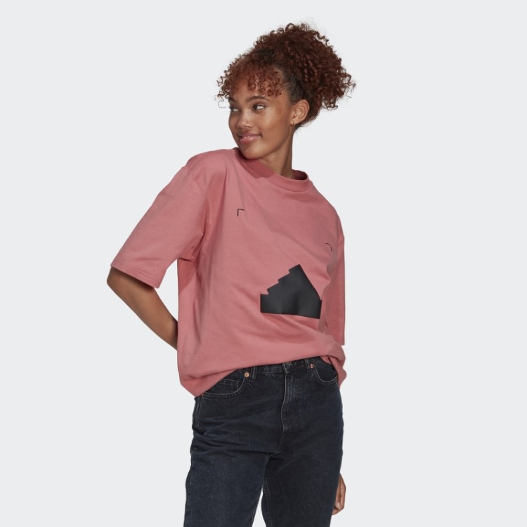 Camiseta Oversized Vermelha Adidas