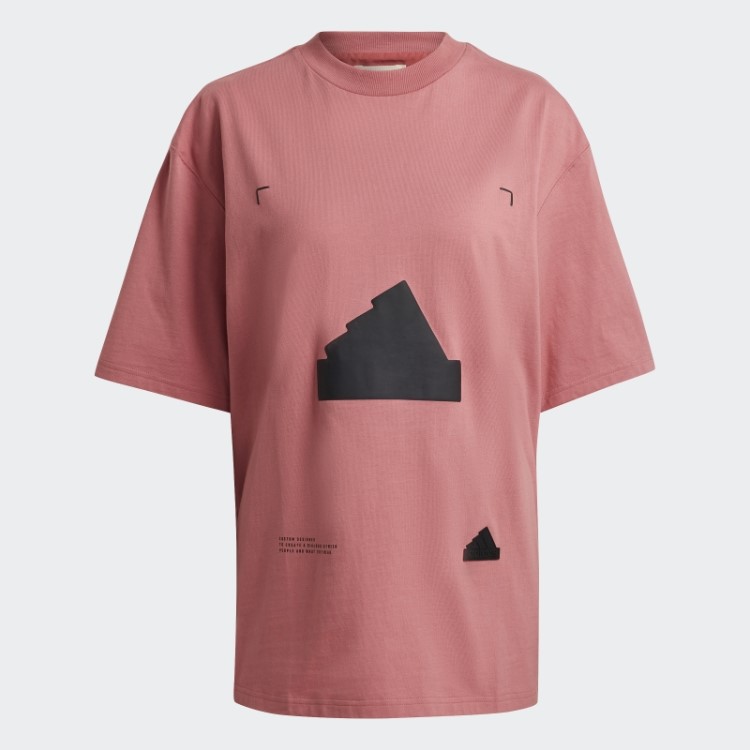 Camiseta Oversized Vermelha Adidas