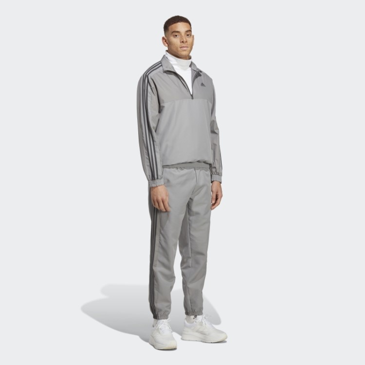 Adidas Agasalho De Treino Cinza 1/4 Com Zíper