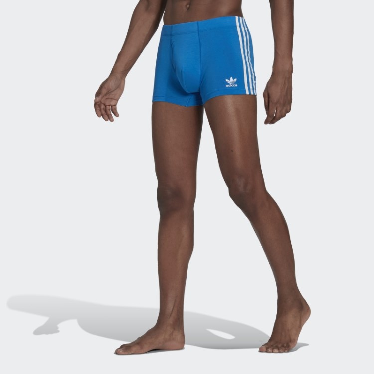 Cueca Baú Com As Três Listras Comfort Flex Cotton (3 Pares) Adidas White