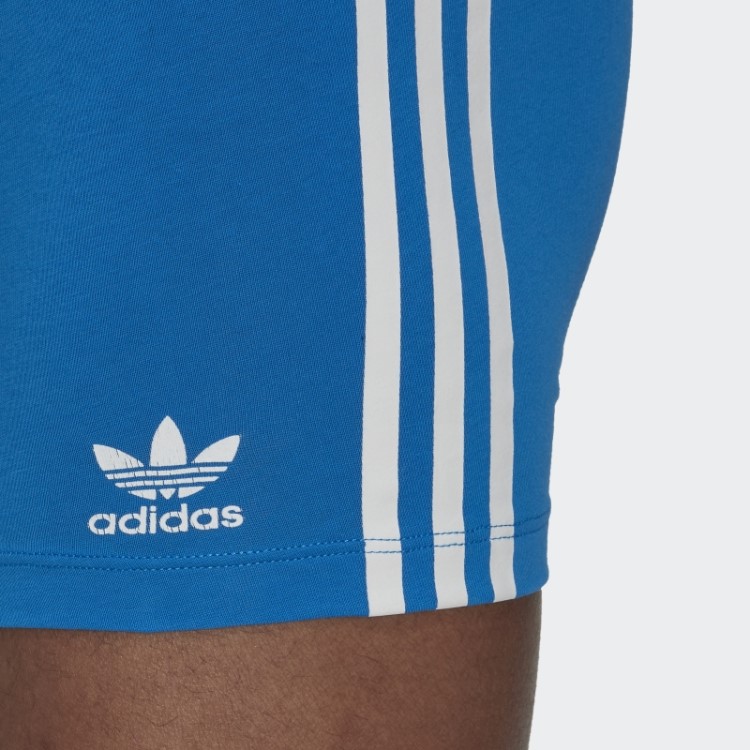 Cueca Baú Com As Três Listras Comfort Flex Cotton (3 Pares) Adidas White