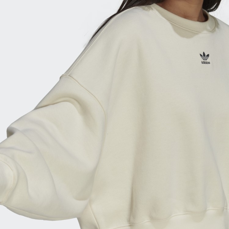 Moletom De Lã Branco Adidas Adicolor Essentials
