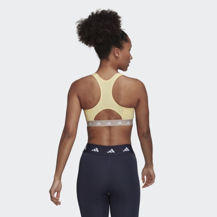 Sutiã Techfit De Suporte Médio Amarelo Adidas Powerreact