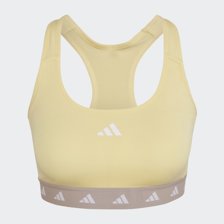 Sutiã Techfit De Suporte Médio Amarelo Adidas Powerreact