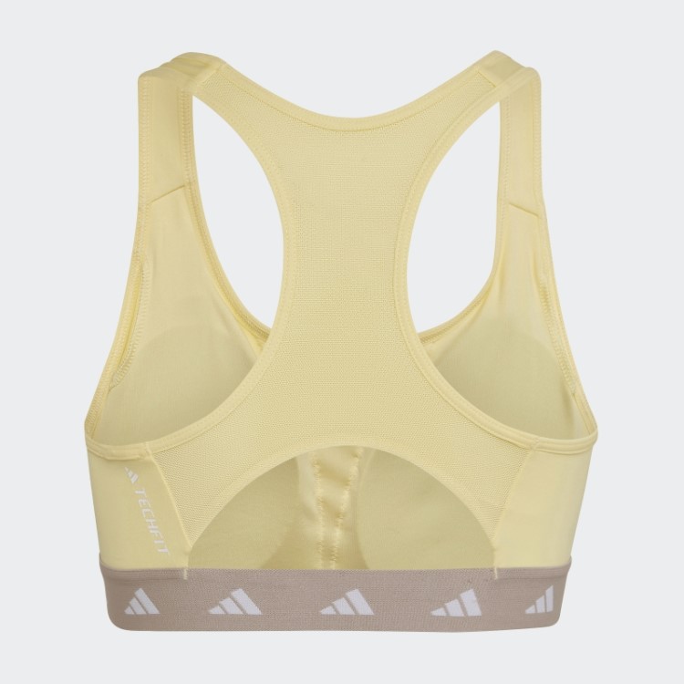 Sutiã Techfit De Suporte Médio Amarelo Adidas Powerreact