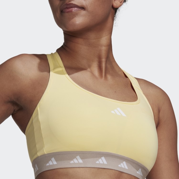 Sutiã Techfit De Suporte Médio Amarelo Adidas Powerreact