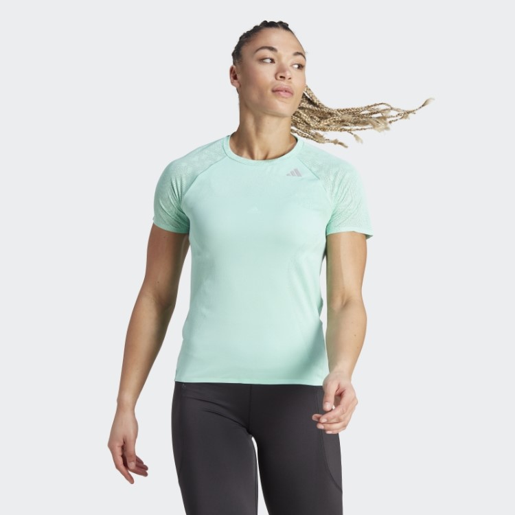 Camiseta Verde Adidas Adizero Running