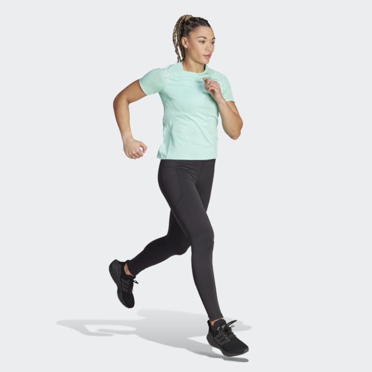Camiseta Verde Adidas Adizero Running