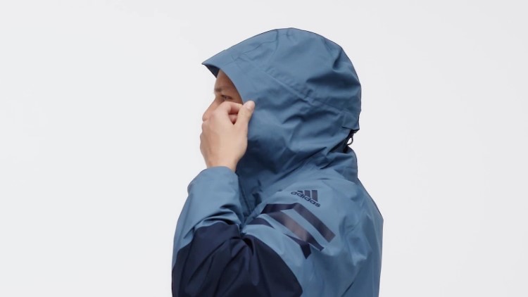 Anoraque Adidas Utilitas Rain.rdy Em Aço