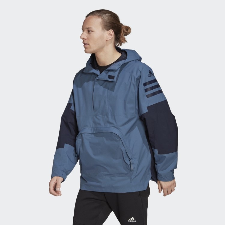Anoraque Adidas Utilitas Rain.rdy Em Aço