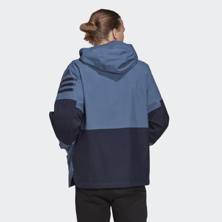 Anoraque Adidas Utilitas Rain.rdy Em Aço