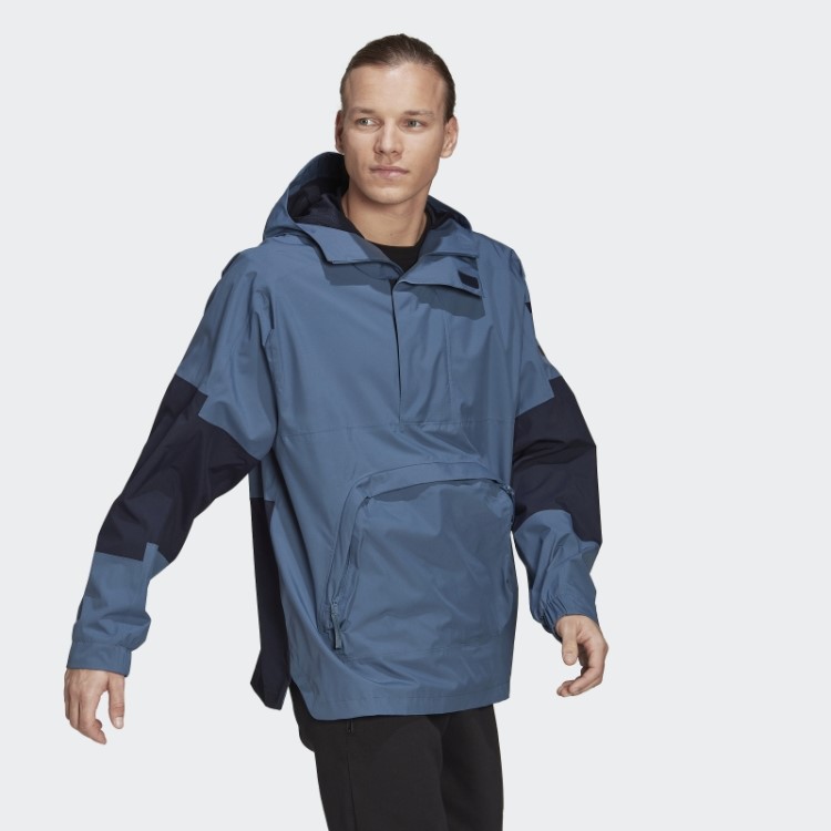 Anoraque Adidas Utilitas Rain.rdy Em Aço