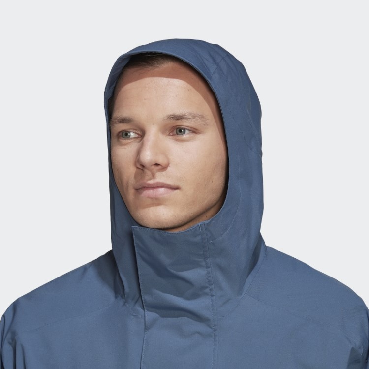 Anoraque Adidas Utilitas Rain.rdy Em Aço