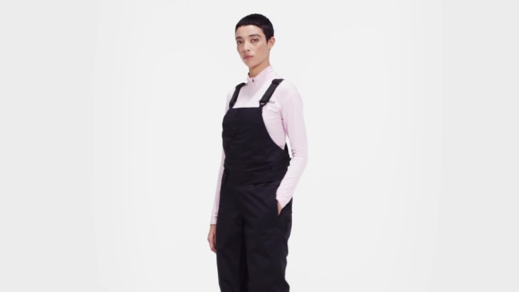 Elegantes Calças Bib Isoladas De Duas Camadas Adidas Pretas