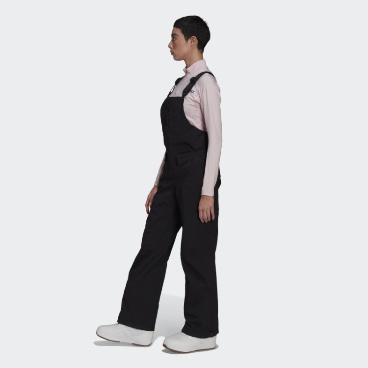 Elegantes Calças Bib Isoladas De Duas Camadas Adidas Pretas