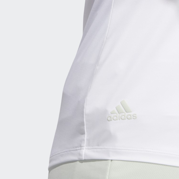 Camisa Polo Sem Manga Com Listras Espinha De Peixe Verde Adidas